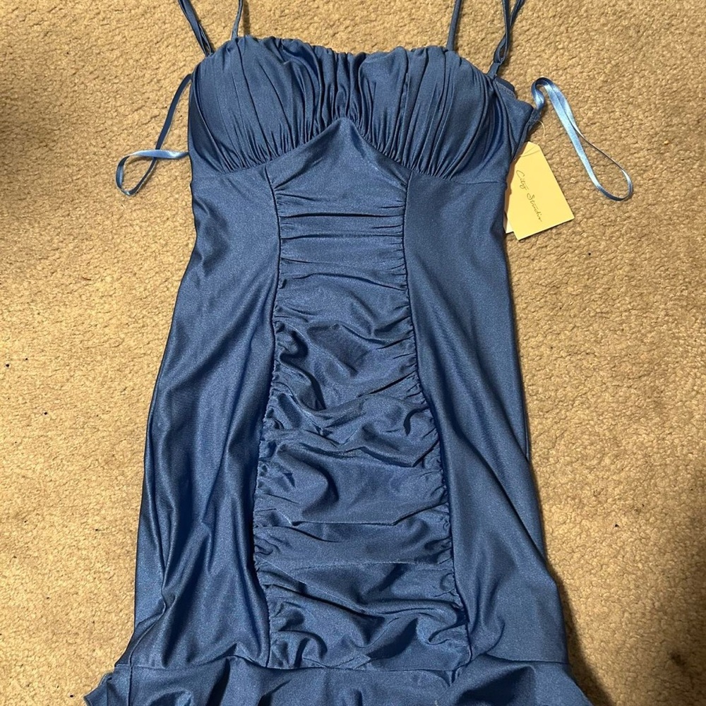 Macy's Elegant Blue Prom Dress